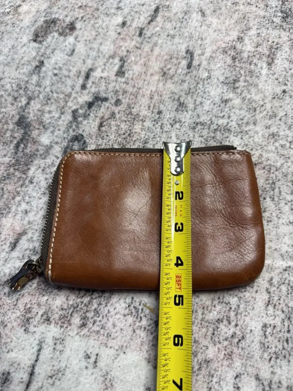 Patricia Nash Reala Credit Card Zip Up Wallet Tan Brown